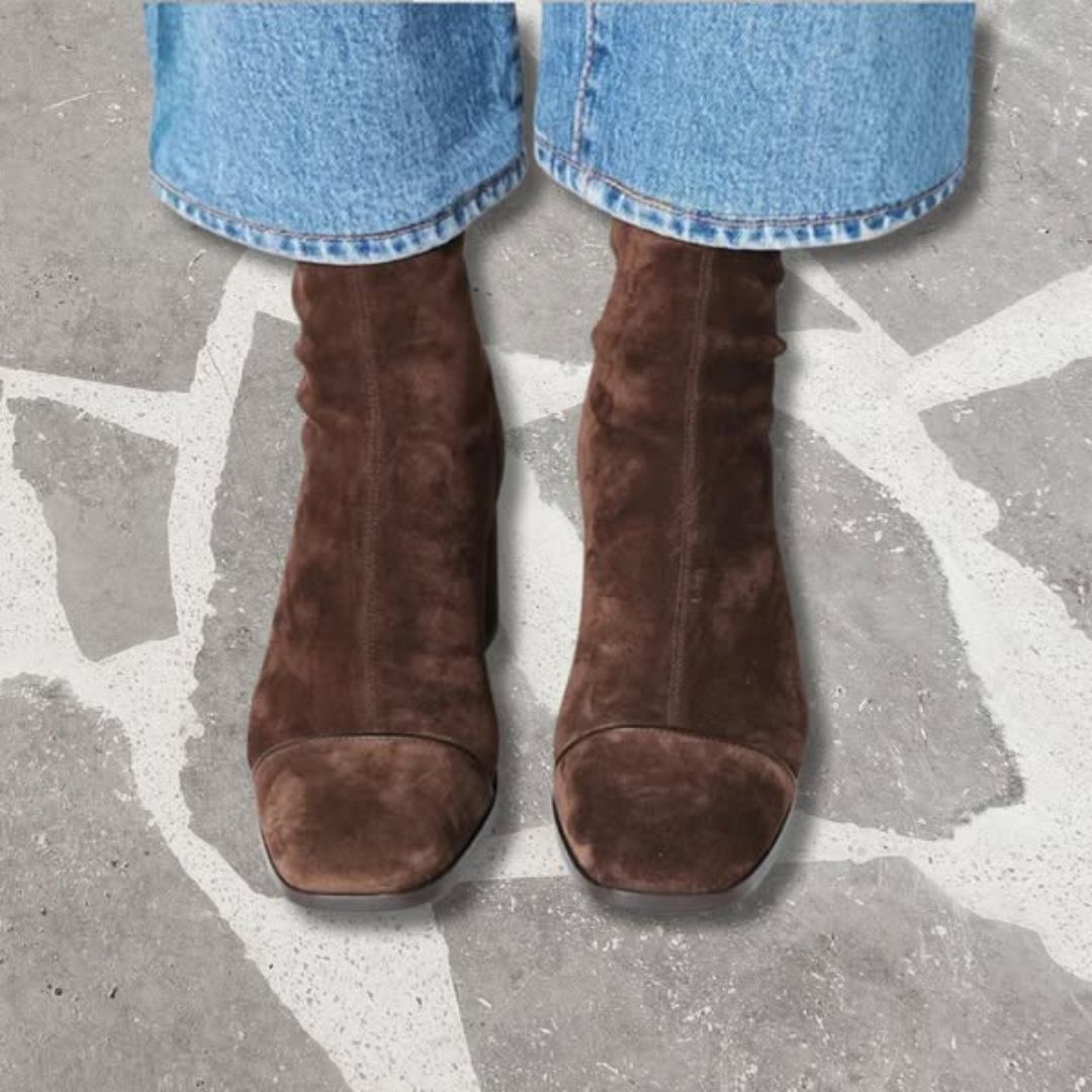 CAPUCINE | Bottines À Talons Élégantes En Daim