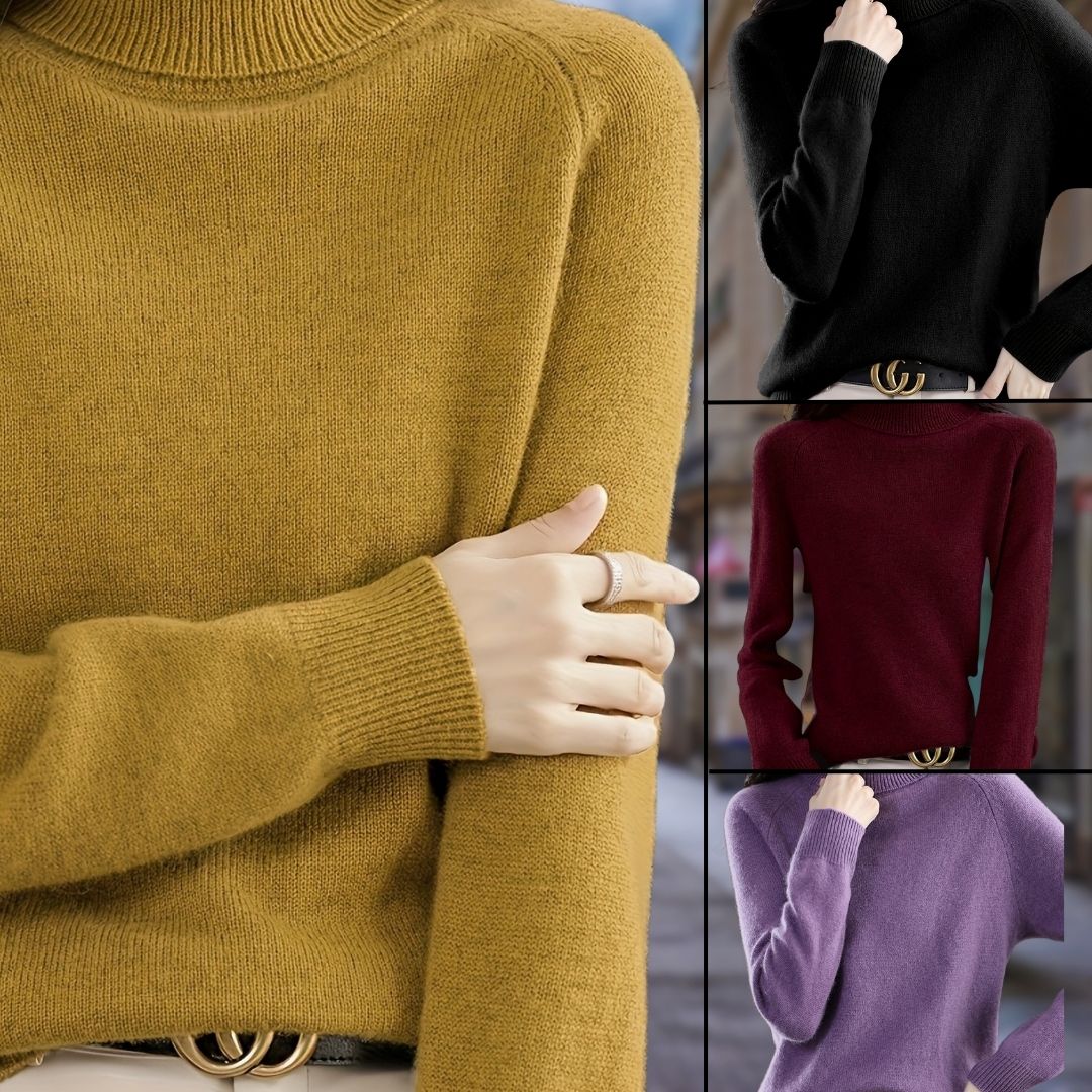 Aimée™ | Pull Col Roulé Intemporel